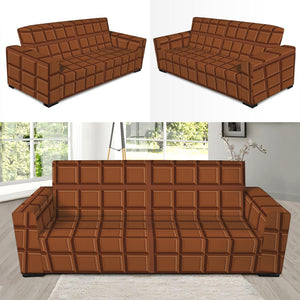 Chocolate Bar Pattern Print Sofa Slipcover