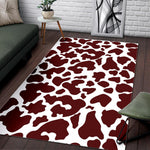 Chocolate Brown And White Cow Print Area Rug GearFrost