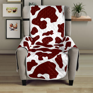 Chocolate Brown And White Cow Print Armchair Protector