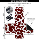 Chocolate Brown And White Cow Print Armchair Protector