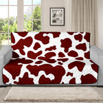 Chocolate Brown And White Cow Print Futon Protector