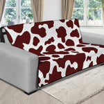 Chocolate Brown And White Cow Print Futon Protector