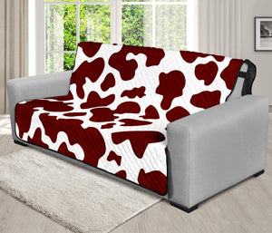 Chocolate Brown And White Cow Print Futon Protector