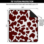 Chocolate Brown And White Cow Print Futon Protector