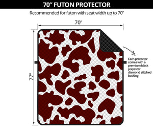 Chocolate Brown And White Cow Print Futon Protector