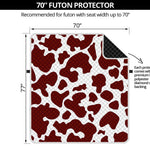 Chocolate Brown And White Cow Print Futon Protector