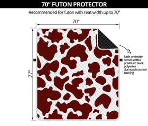 Chocolate Brown And White Cow Print Futon Protector