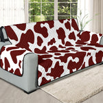 Chocolate Brown And White Cow Print Oversized Sofa Protector