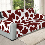 Chocolate Brown And White Cow Print Oversized Sofa Protector