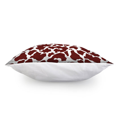 Chocolate Brown And White Cow Print Pillow Cover