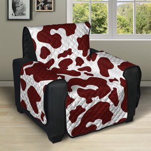 Chocolate Brown And White Cow Print Recliner Protector