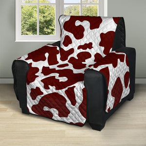 Chocolate Brown And White Cow Print Recliner Protector