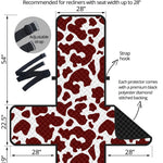 Chocolate Brown And White Cow Print Recliner Protector