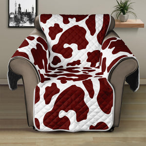 Chocolate Brown And White Cow Print Recliner Protector