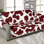 Chocolate Brown And White Cow Print Sofa Protector