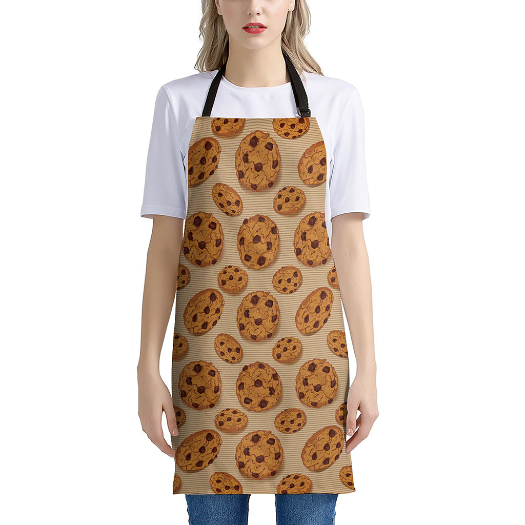 Chocolate Chip Cookie Pattern Print Apron