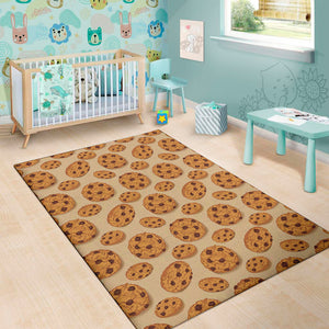 Chocolate Chip Cookie Pattern Print Area Rug