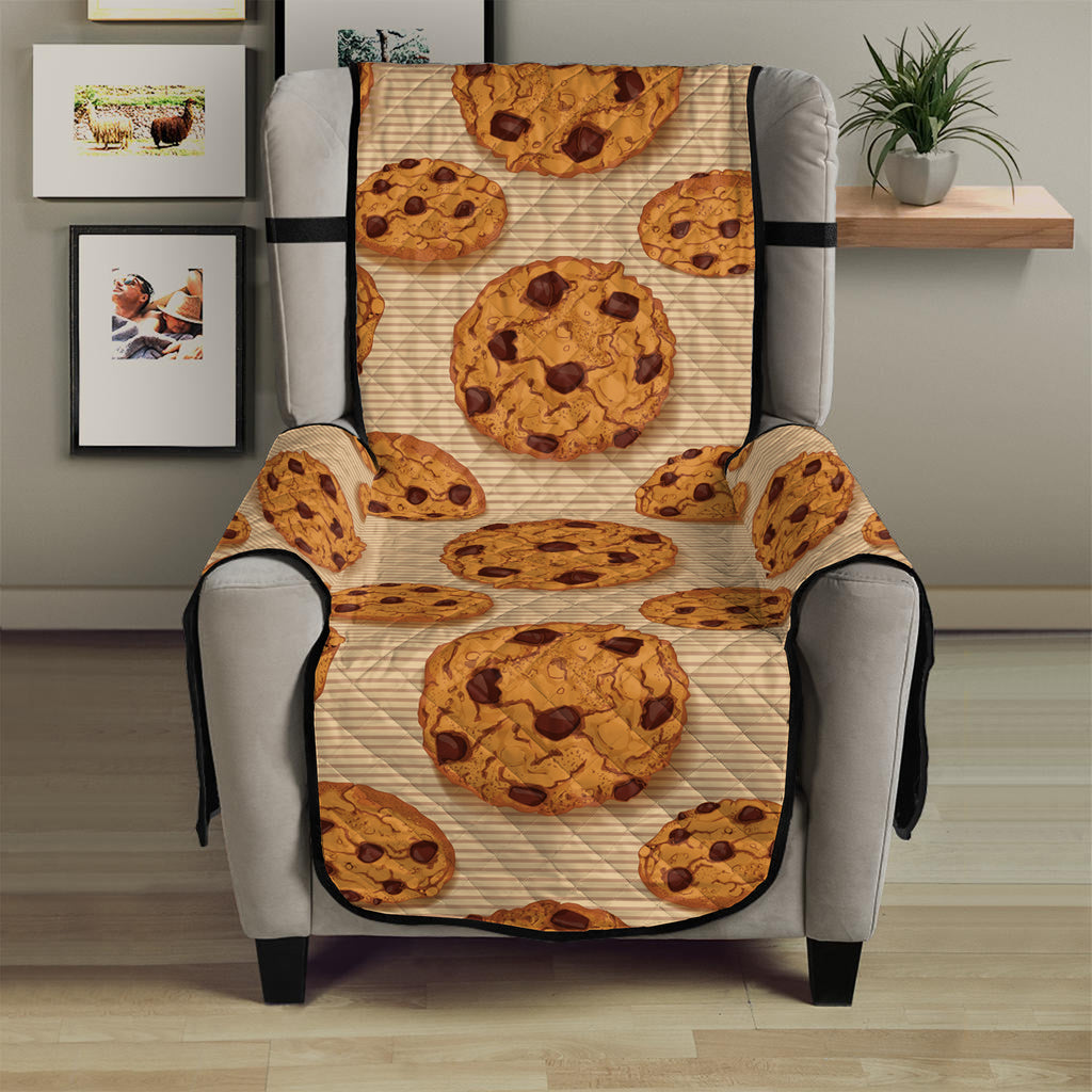 Chocolate Chip Cookie Pattern Print Armchair Protector