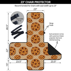 Chocolate Chip Cookie Pattern Print Armchair Protector