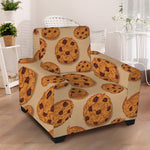 Chocolate Chip Cookie Pattern Print Armchair Slipcover