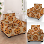 Chocolate Chip Cookie Pattern Print Armchair Slipcover