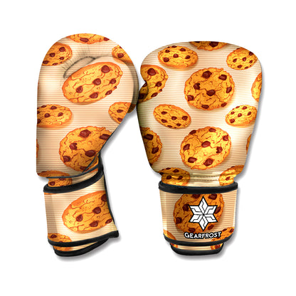 Chocolate Chip Cookie Pattern Print Boxing Gloves