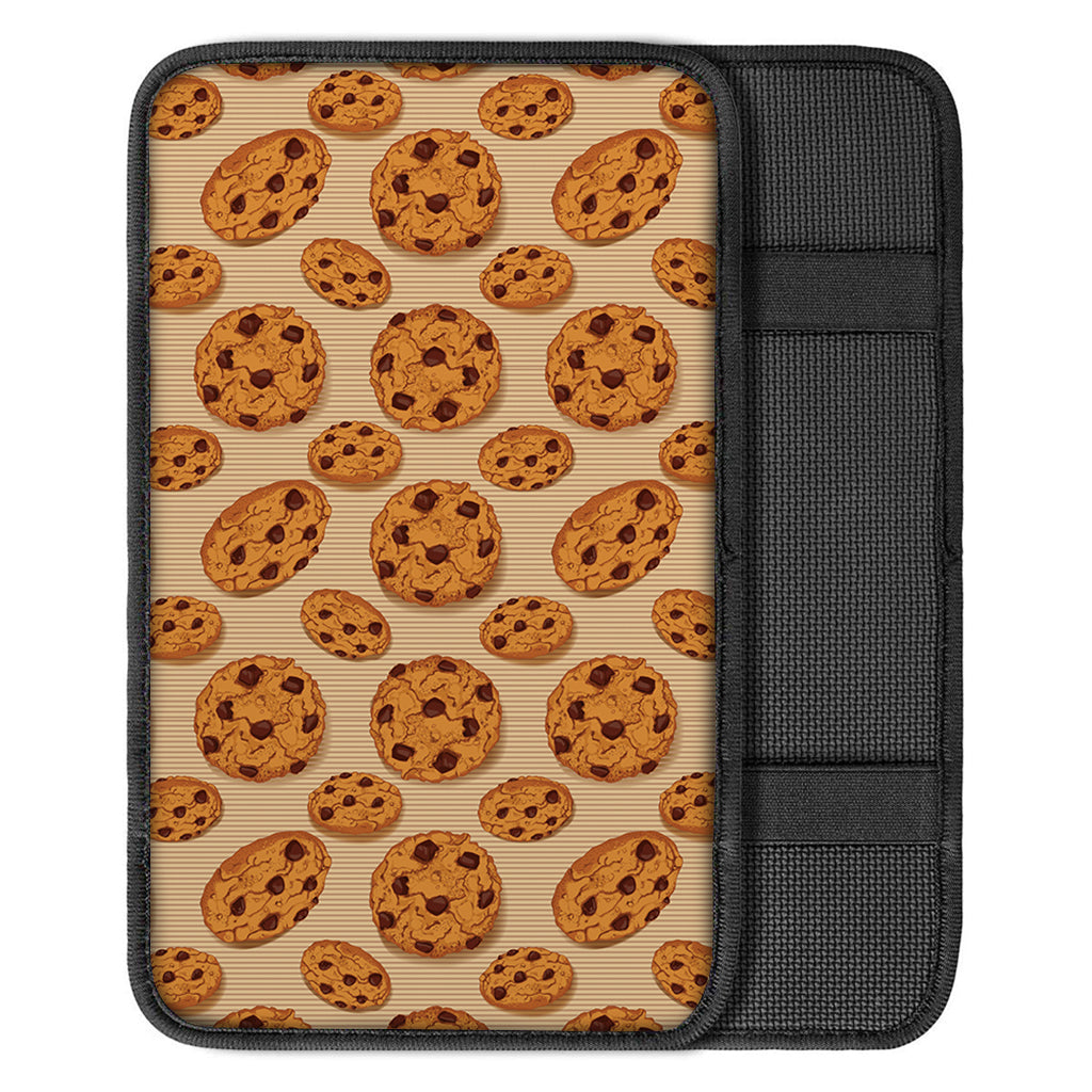 Chocolate Chip Cookie Pattern Print Car Center Console Cover