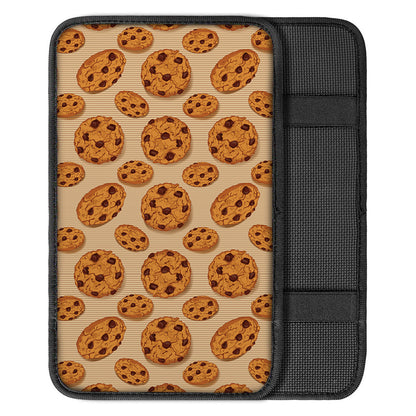 Chocolate Chip Cookie Pattern Print Car Center Console Cover