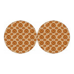 Chocolate Chip Cookie Pattern Print Car Coasters