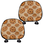 Chocolate Chip Cookie Pattern Print Car Headrest Covers