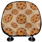 Chocolate Chip Cookie Pattern Print Car Headrest Covers