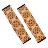 Chocolate Chip Cookie Pattern Print Car Seat Belt Covers
