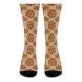 Chocolate Chip Cookie Pattern Print Crew Socks