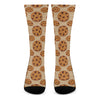 Chocolate Chip Cookie Pattern Print Crew Socks