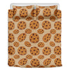 Chocolate Chip Cookie Pattern Print Duvet Cover Bedding Set