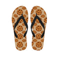 Chocolate Chip Cookie Pattern Print Flip Flops
