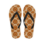 Chocolate Chip Cookie Pattern Print Flip Flops