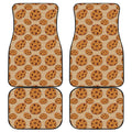 Chocolate Chip Cookie Pattern Print Front and Back Car Floor Mats