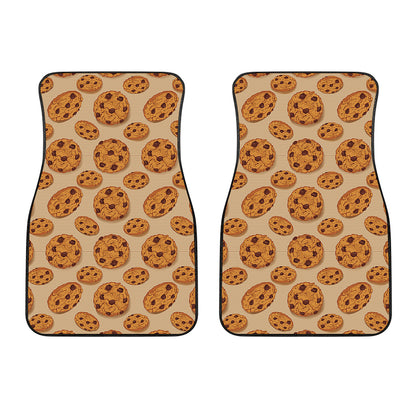 Chocolate Chip Cookie Pattern Print Front Car Floor Mats