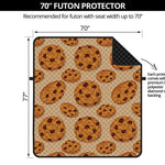 Chocolate Chip Cookie Pattern Print Futon Protector