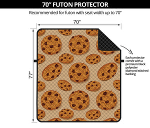 Chocolate Chip Cookie Pattern Print Futon Protector