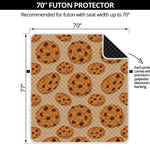 Chocolate Chip Cookie Pattern Print Futon Protector