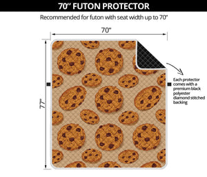 Chocolate Chip Cookie Pattern Print Futon Protector