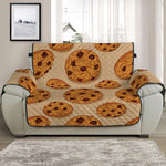 Chocolate Chip Cookie Pattern Print Half Sofa Protector