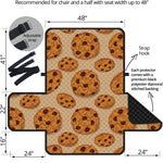 Chocolate Chip Cookie Pattern Print Half Sofa Protector