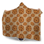 Chocolate Chip Cookie Pattern Print Hooded Blanket