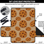 Chocolate Chip Cookie Pattern Print Loveseat Protector