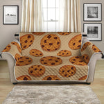 Chocolate Chip Cookie Pattern Print Loveseat Protector