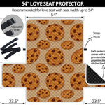 Chocolate Chip Cookie Pattern Print Loveseat Protector