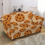 Chocolate Chip Cookie Pattern Print Loveseat Slipcover